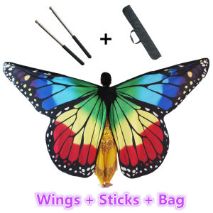 Belly Dance Butterfly Wings Kids Performance Stage Wear Women Dancer Clothes Adult Bellydance Costume Wings Cosplay Moveable2026