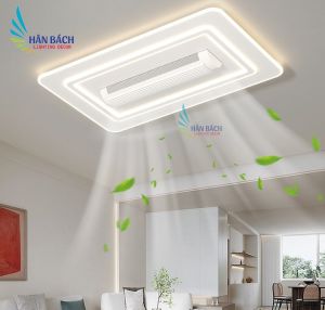 Đèn quạt ốp trần điều hòa có điều khiển từ xaQuạt ốp trần cho chung cư trần thấp mẫu mới hiện đại
