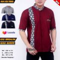 Baju Koko Muslim Pria Terbaru 2022 Baju Koko Kombinasi Batik Lengan Pendek Kemeja Koko VABIAN STORE. 