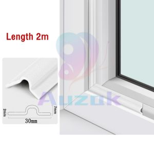 AUK 2m Waterproof Foam Seal For Sliding Window Door Gap Window Sealing Strip Sealer Self Adhesive Tape