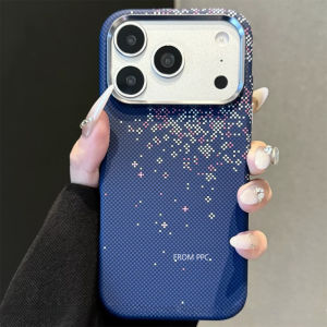 For Magsafe Phone Case for iPhone 18 17 Pro Max Hard PC Cover Camera Lens Armor Cherry Blossom Petals Carbon Fiber Texture Capas