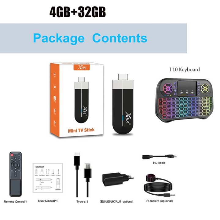 New X98 S500 Tv Stick Amlogic S905y2 16gb/32gb Os 11 Stick Android Rom ...
