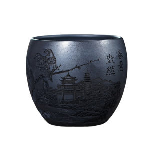 壶芝宴宜兴紫砂杯原矿石黄龙蛋杯春意盎然杯品茗杯主人杯