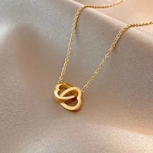Pawnable Original 18k Saudi Gold Necklace Gold for Women Love Pendant Necklace Wedding Jewelry Birthday Gift Necklace Fashion Hypoallergenic Lucky Charm Necklace