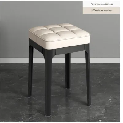 Turtle Home High Stool Stackable Thick Plastic Chair Premium Soft Padded Square Stool Dining Table