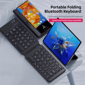 NOBLELUX Mini Wireless Keyboard Folding Silent Keyboard Universal Rechargeable Bluetooth Keyboard For IOS/Windows/Android