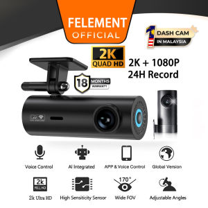 【18 Months Warranty】FELEMENT dashcam LF10 Pro 2 Camera dashcam for car Front Dash Cam 24H Record FHD 2K UHD+1080P Rear Cam Night Vision 170° FOV WDR App Control Smart Wifi Loop Recording G-Sensor Auto Voice Prompt 24H Parking Surveillance