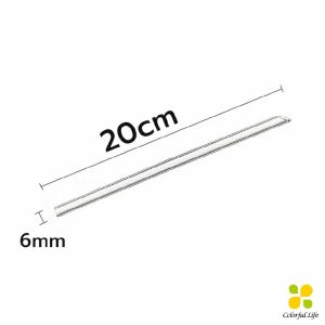 CLM หลอดดูดน้ำ แบบแก้วใส ปลายเฉียง ใช้ดื่มชานม ชาไข่มุข ความยาว 20 cm glass straw