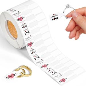 500PCS Blank Price Stickers Roll With Quick Peeling Ends For Easy Application On Small Accessories