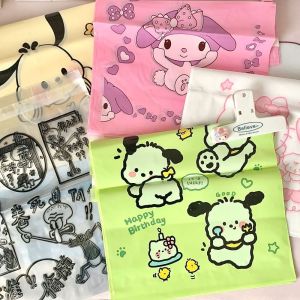 TZD62 10Pcs Trash Storage Bag Sticky Trash Bag Car Garbage Bag Sundries Bag Packaging Gift Bag Anime Commercial Express Packaging bag Home School Office Supply