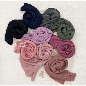 Koyu Hijab Pasmina Ceruti Plisket Full