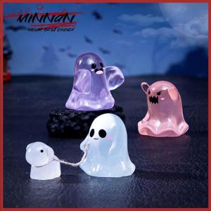 [minnan] 5PCS Cute Dollhouse Luminous Ghost Doll Miniature Models DIY Accessory Doll House Decor Halloween Ornaments Glow In The Dark Toy