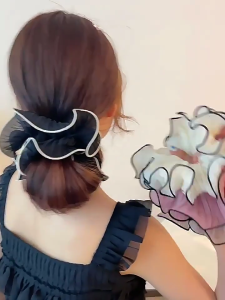 Ruched Hair Scrunchies Thick Oversized Hair Scrunchy Elegant Hair Rope Scrunchy Women Ponytail Holder