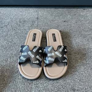 ReTouch Women H Design Slip-On Sandals PVC Minmin Print Casual Fashion Light Soft Comfortable BS-3112