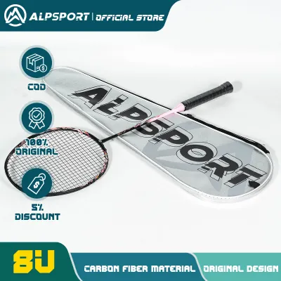 ALP HL Carbon Fiber Badminton Racket Set High Strength T700 Full Carbon 8U G6 Maximum Support 30LBS Professional Badminton Racket Suitable for Training and Competition