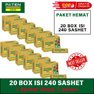 Pupuk Paten Gold Paket Hemat 20 Box ( Isi 12 Sachet/Box 25ml/Sachet ) Bisa Dicampur Paten Gold Hijau dan Imun