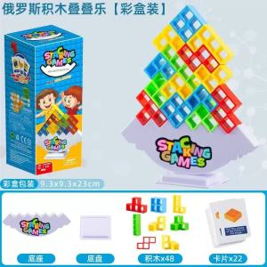 [SG STOCK] Tetra Tower Stacking Balance Game - 3D Building Blocks for Kids & Adults