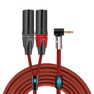 GOLLEY LION 3.5mm to Dual XLR Audio Cable for Computer Mixer ConsoleY Splitter Cord