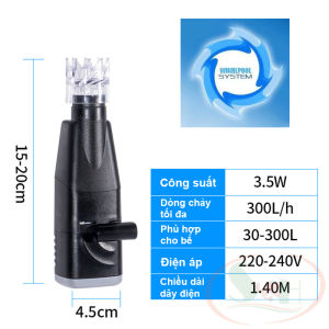 Lọc váng Marine mini đầu hút xoay điều chỉnh dòng surface skimmer bể cá thủy sinh