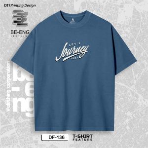 Kaos Oversized "LETS JORNEY" Bahan Cotton Combed 20s Kualitas Sablon Premium Tshirt Pria dan Wanita