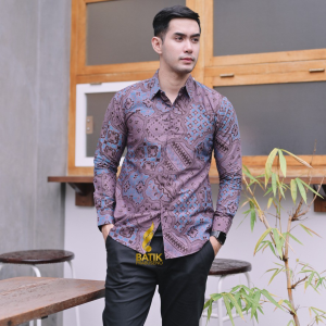 Prabuseno JAGADMUDA Original 100% Kemeja Batik Pria Prabuseno Atasan Lengan Panjang Bahan Katun Printing Premium Halus Adem Nyaman Lapis Furring Premium Baju Batik Dewasa Modern Mewah Seragam Kerja Kantor