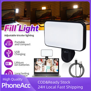 Portable Mini Selfie Fill Light Rechargeable 3 Modes Adjustable Brightness Clip Video Conference Fill Light Selfie Beauty Clip Mobile Phone Computer Laptop Fill Light
