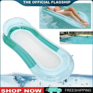 PVC Inflatable Water Float Bed Leak Proof Foldable Pool Float for Summer Water Activities and Pool Parties