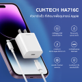 [ใช้คูปอง ลดเหลือ 269 บ.] CukTech HA716C / HA716T 20W GaN หัวชาร์จสำหรับ iPhone รองรับเทคโนโลยี PD ระบบความปลอดภัยถึง 7 ชั้น -2Y. 