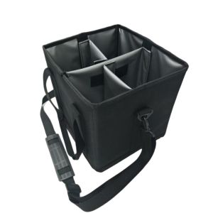 DIMEL Large Capacity Car Drink Carrier Bag No-Spill 4 Compartment Vehicle Drink Storage Bag Simple Portable Auto Beverage Organizer Road Trip