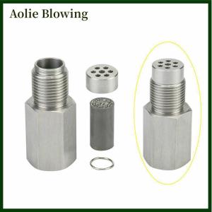 Aolie M18x1.5 O2 Oxygen Sensor Spacer CEL Eliminator Check Engine Light Mini Catalyst Simulator 304 Stainless Steel Adapter