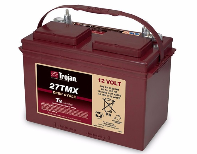 Trojan Battery Deep Cycle Wet Flooded 27TMX, 12V [For Genie AWP25S/30S ...