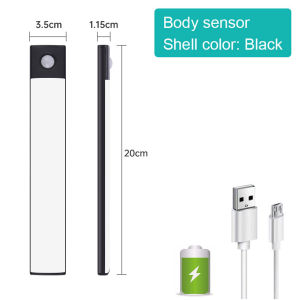 Slamp Aluminum Alloy night lights Rechargeable LED sensor light motion detecto Indoor Lighting Magnetic Wall Light Tricolor Type-C Rechargeable Cabinet Light Long Battery Life Ultra-Thin Wall Lights for Bedrooms Wardrobes Cabinets Corridors