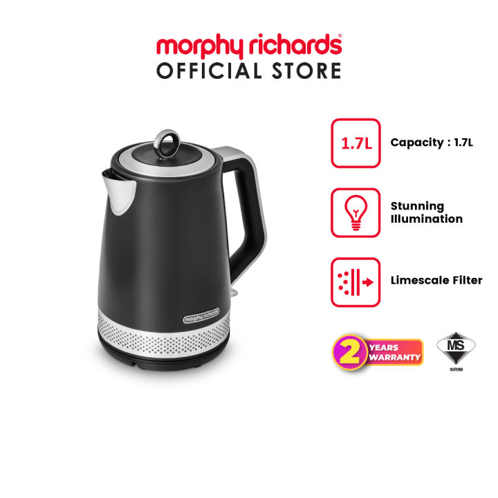 Morphy Richards Illumination Jug Kettle 1.7L (Black) 108020 Lazada