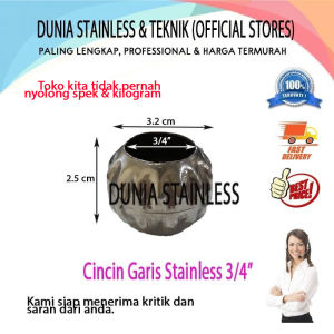 Cincin Garis 3/4" ornamen hiasan tangga pagar
