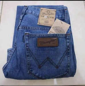 Celana panjang standar wangler bandung poria premium bahan denim non stret jeans cowok terbaru