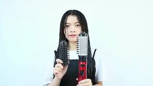 AE Fully automatic three-in-one hair dryer comb red hot air comb multifunctional curling wand electric hair straightener hair styling device