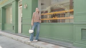 Saodimallsu Womens Button Up Cardigans Crew Neck Fall Trendy Long Sleeve Textured Knit Sweater Jacket with Pockets