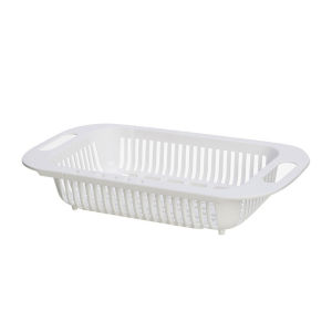 Plastic Adjustable Drain Basket Colander Strainer Extendable Washing Drying Basket Kitchen Tool