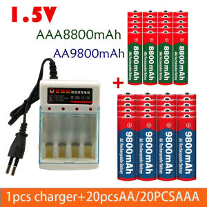 Penghantaran percuma 1.5V bateri boleh dicas semula AA 9800 Mah AAA 8800 Mah dengan teknologi alkali sesuai untuk pengecas pencukur mainan Shipment within 24 hours