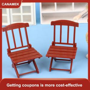 【CANAMEK】 1 12 Dollhouse mô phỏng có thể gập lại bãi biển ghế Dollhouse thu nhỏ đồ nội thất phụ kiện búp bê nhà phòng khách trang trí