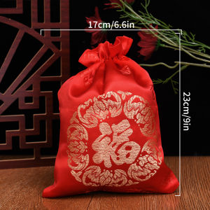 เชือกผูกปากถุงสำหรับงานแต่งงานถุงขนมวันเทศกาลปีใหม่กระเป๋าของขวัญถุงของขวัญผ้าใบมือถือ