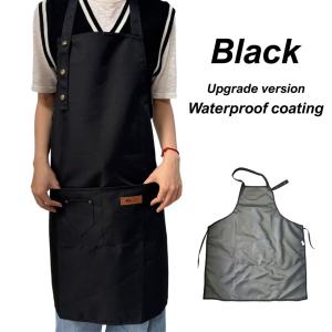 Waterproof Canvas Apron Cooking Baking BBQ Gardening Adjustable Straps Heavy Duty Kitchen Apron