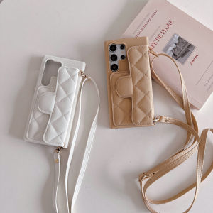 Crossbody Leather Wallet Cards Solt Case for Samsung Galaxy S24 Ultra S23 Plus S22 A34 A15 A54 A25 A35 A14 Lanyard Bag Cover