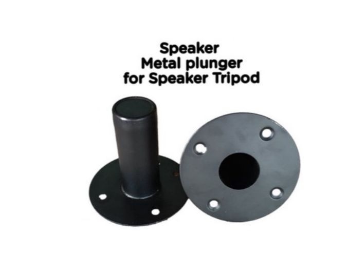 METAL PLUNGER FOR SPEAKER STAND or TRIPOD, 4 MOUNTING HOLES(Black