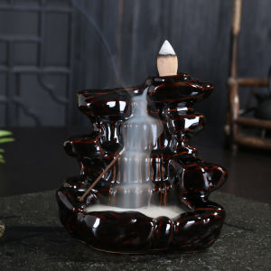 陶瓷倒流香炉赠送10颗倒流香粒 Incense/Backflow Incense Burner Incense Sticks/Incense Burner/Incense Holder 香炉 倒流香炉 香爐 檀香爐  倒流香 檀香炉 陶瓷香炉