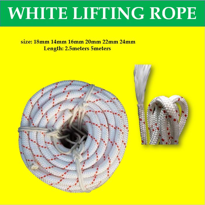 MAGO 1m-5m White Lifting Rope 4mm-24mm Safety Rope, Braided Rope ...