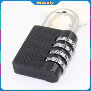Masely 4 Digit Number Combination Padlock Extra Large Resettable for School Gym Locker Outdoor Fence Hasp