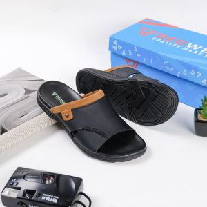 Sandal Kulit Pria Slip on Kasual Elegan Model Terbaru Sandal Pria Kokop Redwell- Killian