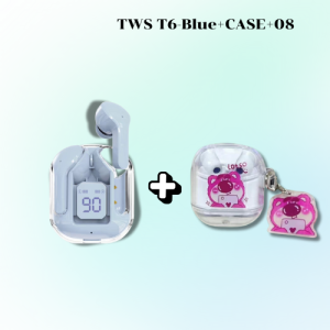 หูฟังบลูทูธไร้สายพร้อมเคสการ์ตูน เสียงดี หูฟังน่ารัก มาพร้อมไมโครโฟนสำหรับการโทรด้วยเสียงและตัดเสียงรบกวนดี