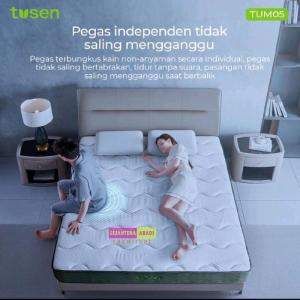 Tusen Springbed In a Box kasur Pocket spring cooling Spring bed USA TU05 matras kasur memory foam Kasur Kesehatan matras & full set Garansi 15 th Free Bantal Divan spring Dipan bed Busa tebal Estetik Furniture